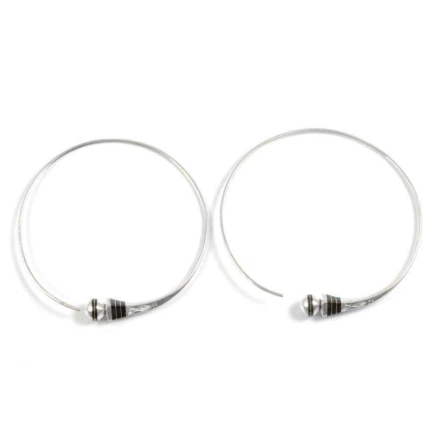 Créoles argent Touareg - BIJOUX ARGENT - Boutique Nirvana