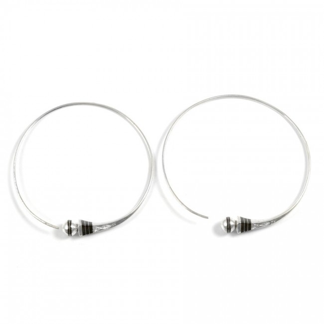 Créoles argent Touareg - BIJOUX ARGENT - Boutique Nirvana