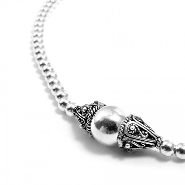 Collier perles d'argent simple - BIJOUX ARGENT - Boutique Nirvana