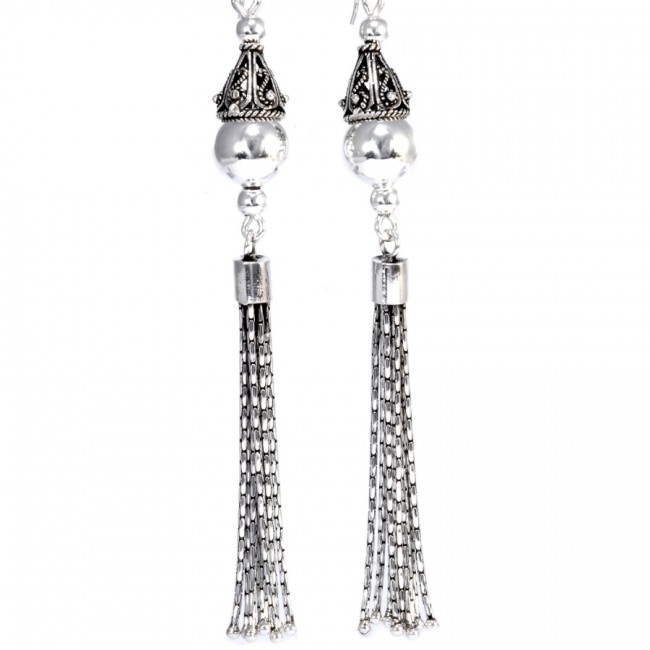 Longues boucles d'oreilles argent - Silver Jewellery - Boutique Nirvana