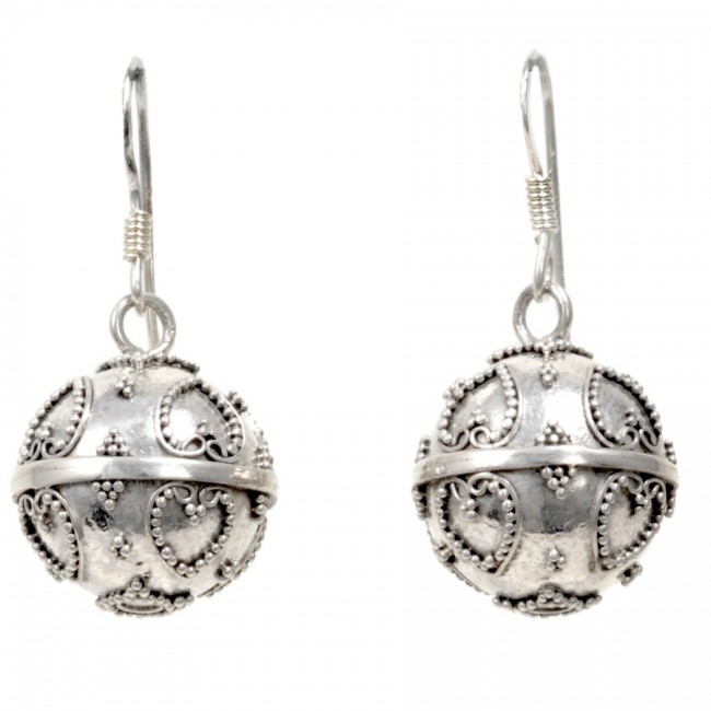 Boucles boules argent Adila - Silver Jewellery - Boutique Nirvana