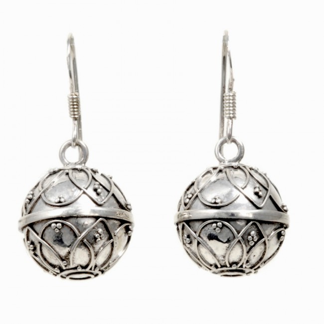 Boucles boules argent Aneesa - Silver Jewellery - Boutique Nirvana