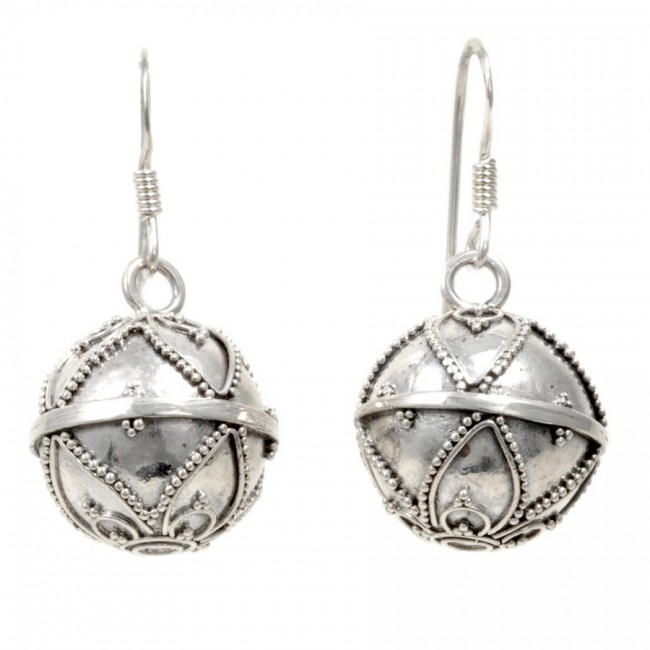Boucles boules argent Imani - Silver Jewellery - Boutique Nirvana