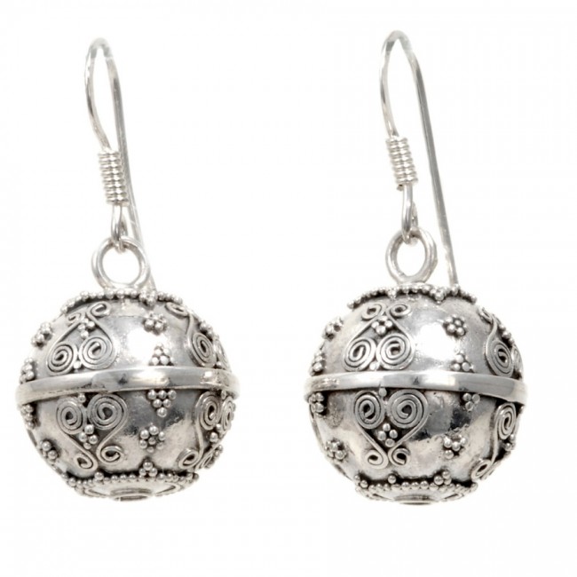 Boucles boules argent Maliha - Silver Jewellery - Boutique Nirvana