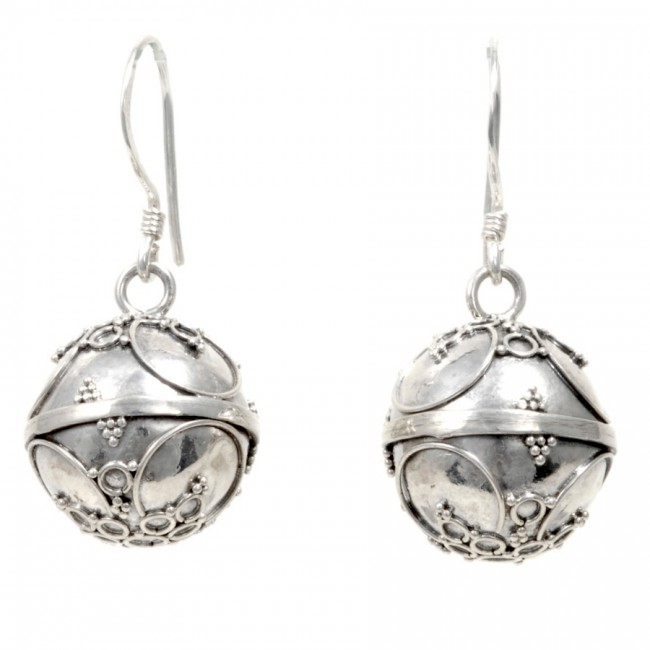 Boucles boules argent Ina - BIJOUX ARGENT - Boutique Nirvana