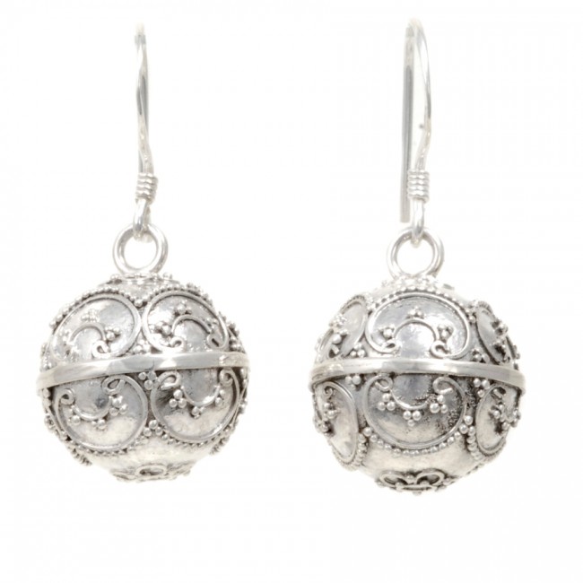 Boucles boules en argent Kalea - SILVER EARRINGS - Boutique Nirvana