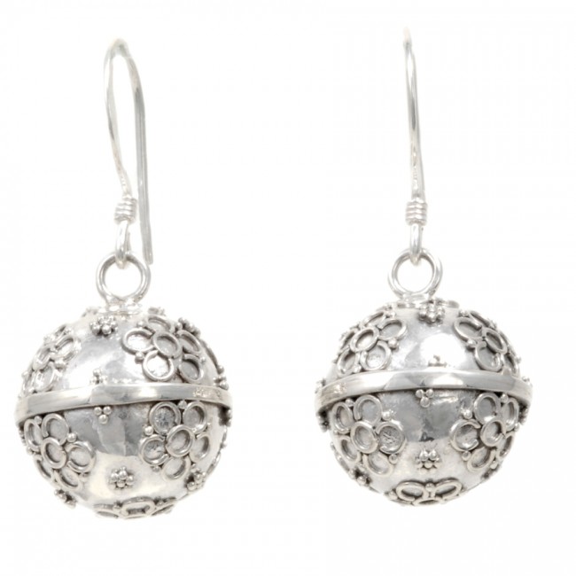Boucles boules argent Tiare - Silver Jewellery - Boutique Nirvana