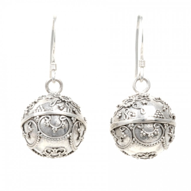 Boucles boules argent Olina - Silver Jewellery - Boutique Nirvana