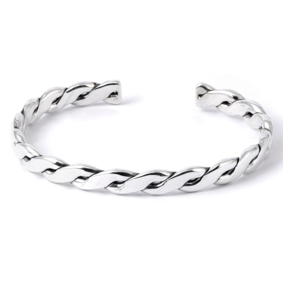 Bracelet argent torsadé - Silver Bracelets - Boutique Nirvana