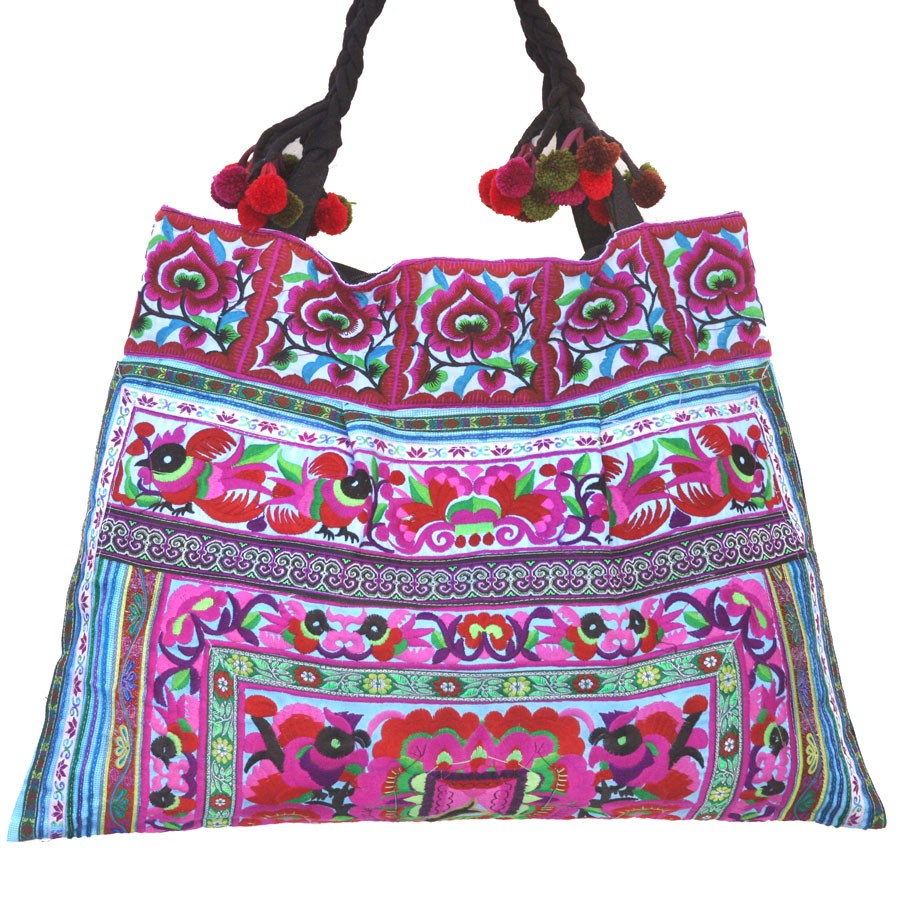 Grand sac tissu India bleu - Accessories -