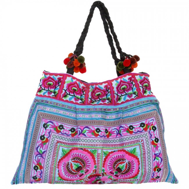 Grand sac tissu India bleu - Accessories -