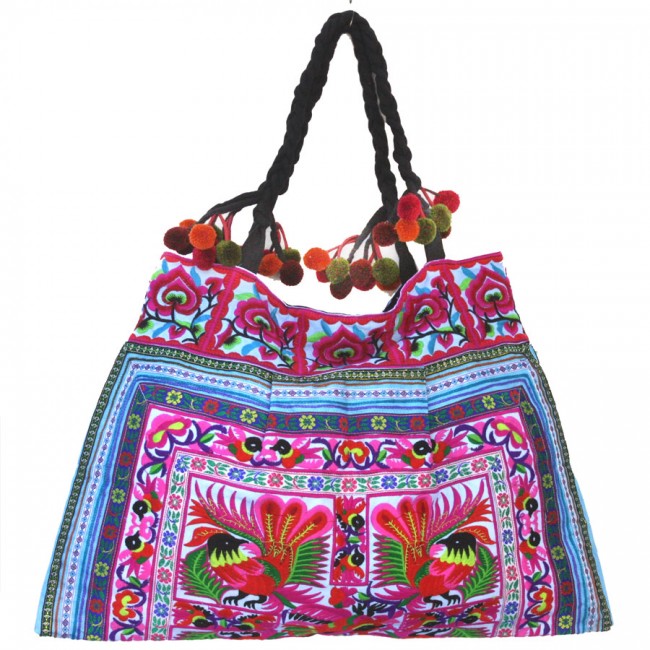 Grand sac tissu India bleu - Accessories -