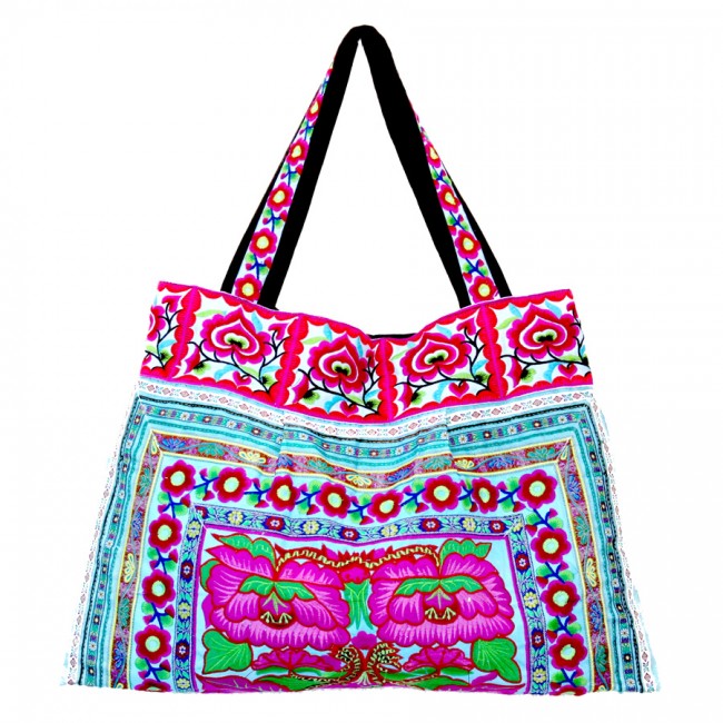 Grand sac tissu India bleu - Accessories -