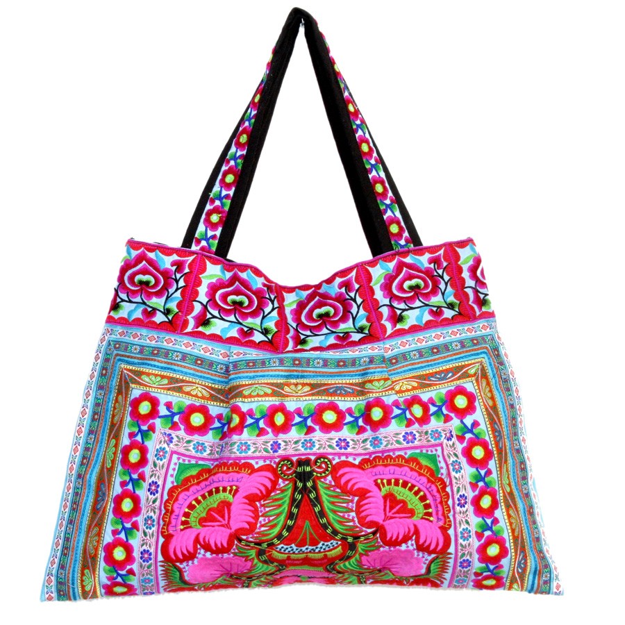 Grand sac tissu India bleu - Accessories -