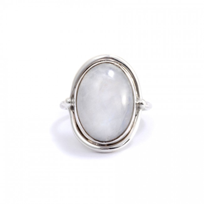 Bague Sikkim Pierre de lune - Silver Jewellery -