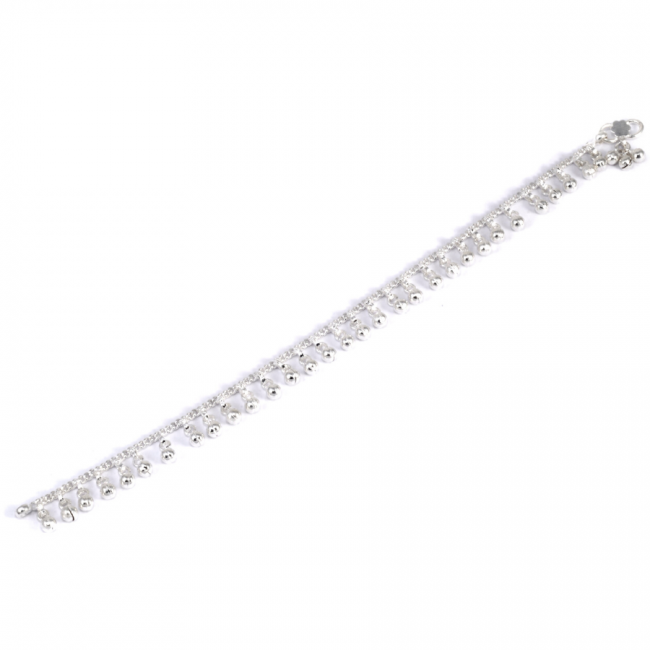 Traditional Silver Indian Anklet with Bells - Silver Jewellery - Boutique Nirvana
