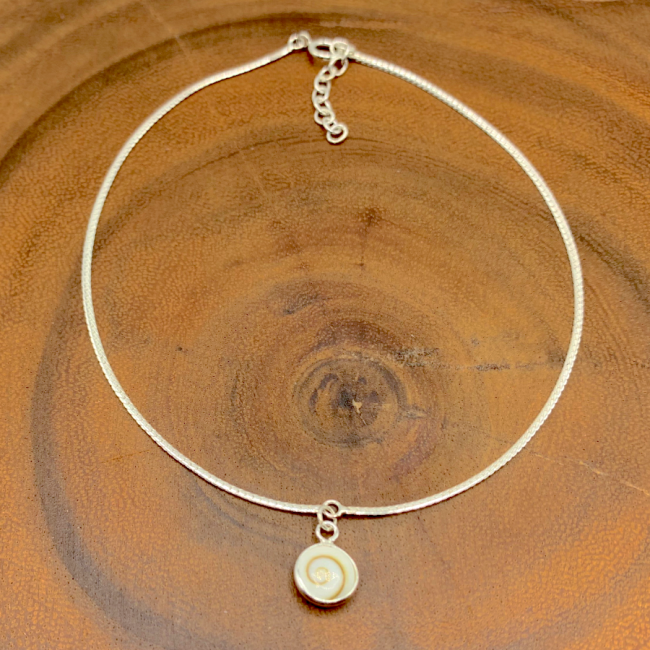 Chaine cheville argent oeil de Ste Lucie - BIJOUX ARGENT - Boutique Nirvana