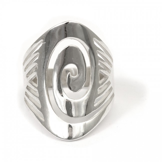 Bague large spirale en argent - BIJOUX ARGENT - Boutique Nirvana
