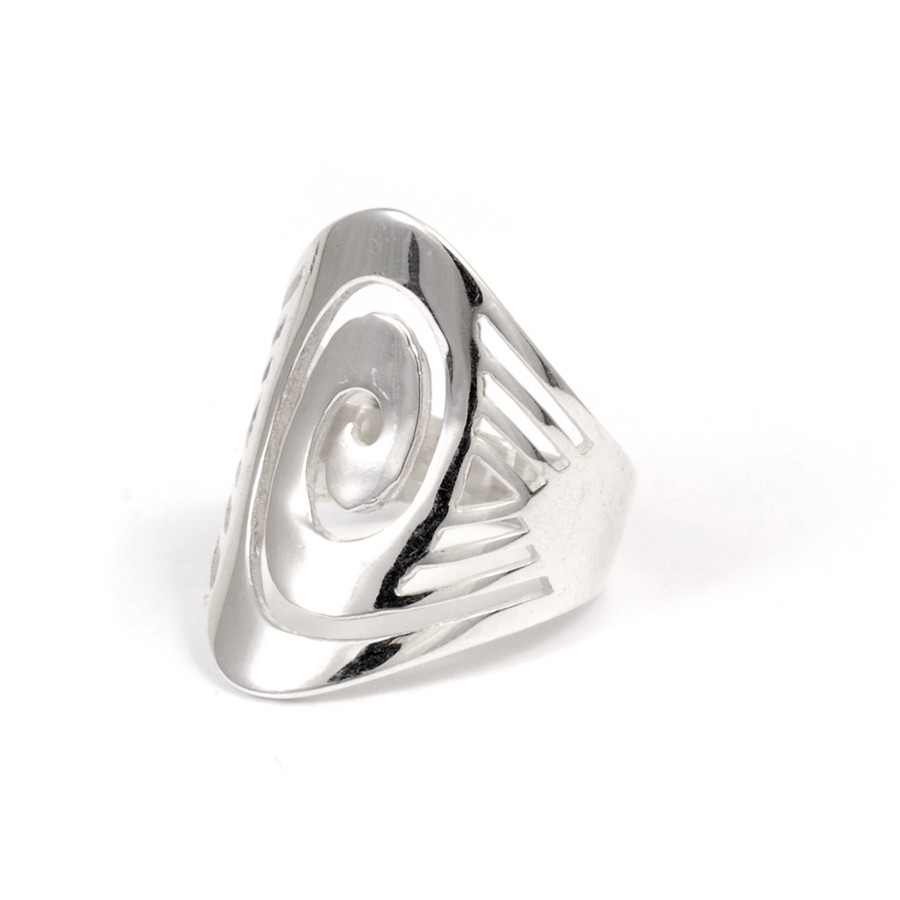 Bague large spirale en argent - BIJOUX ARGENT - Boutique Nirvana