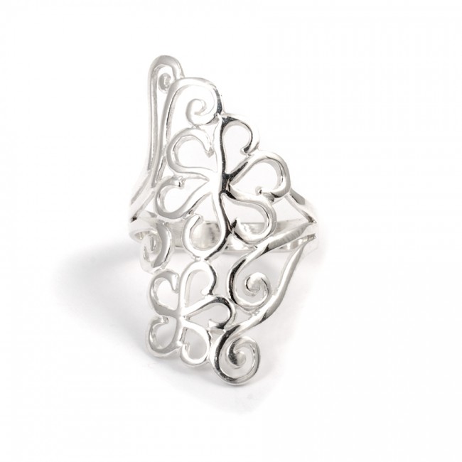 Bague fleurs ajourée - BIJOUX ARGENT - Boutique Nirvana