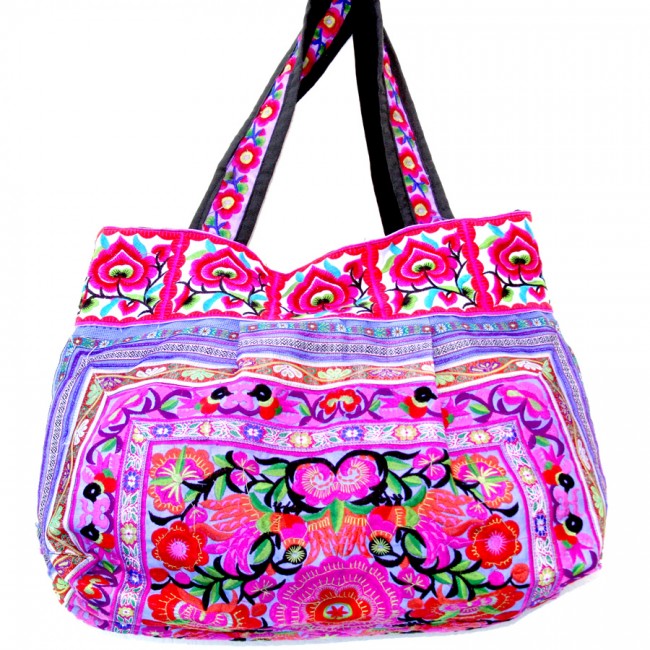 Sac ethnique Hmong mauve - Accessories - Boutique Nirvana