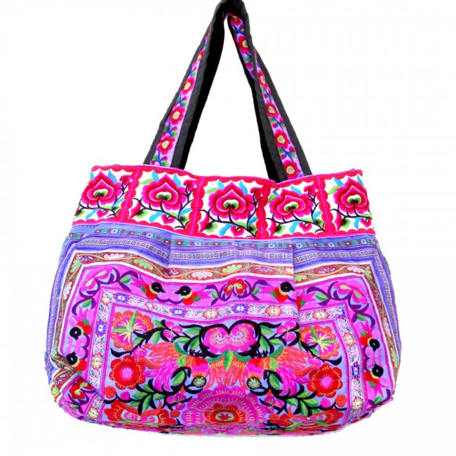 Sac ethnique Hmong mauve - Accessories - Boutique Nirvana