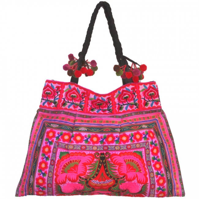 Grand sac ethnique rose India - Accessories - Boutique Nirvana