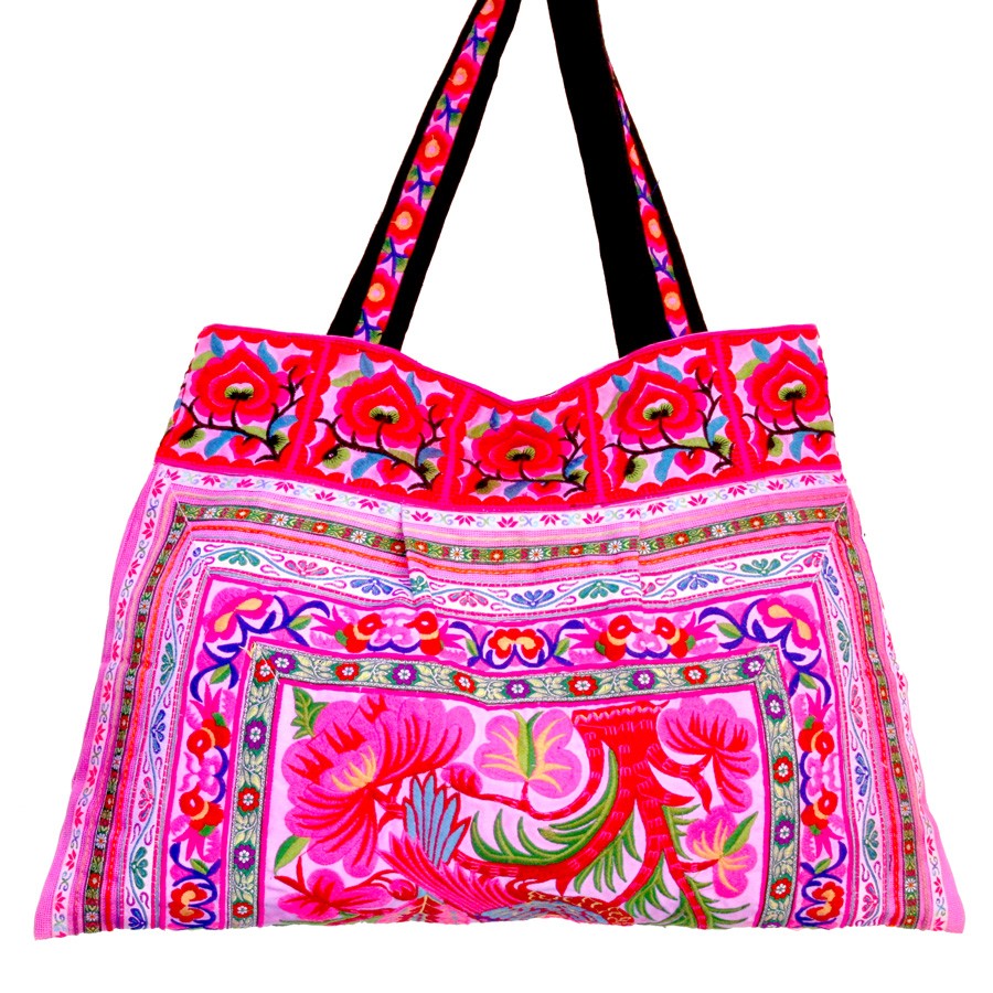 Grand sac ethnique rose India - Accessories - Boutique Nirvana