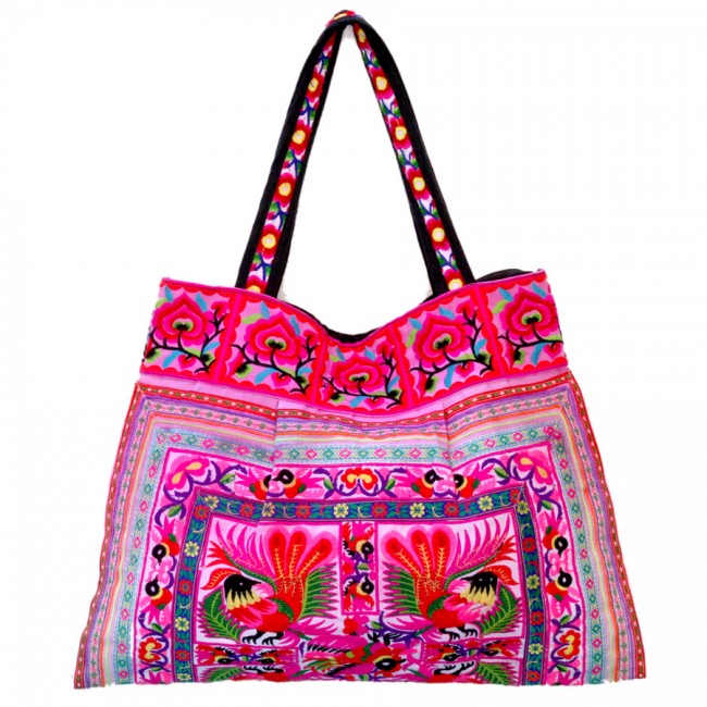 Grand sac ethnique rose India - Accessories - Boutique Nirvana