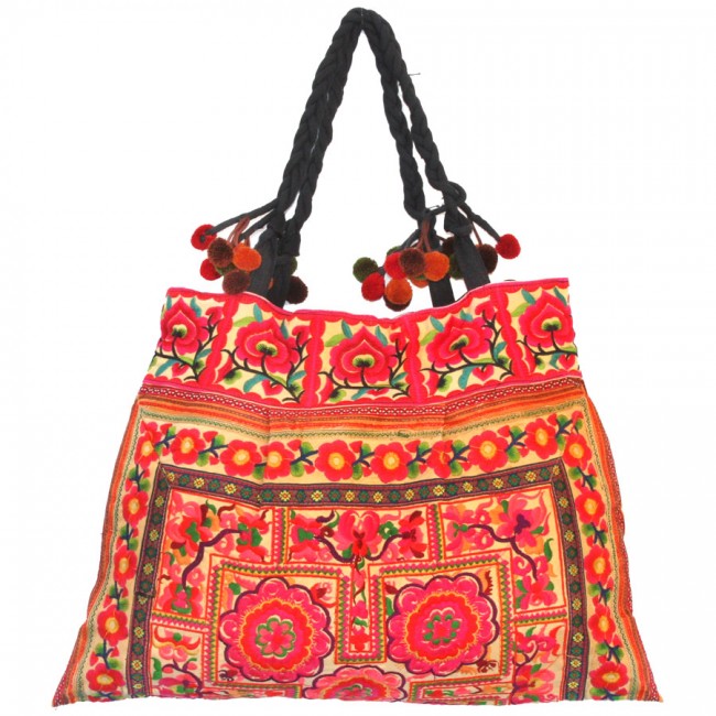 Grand sac ethnique safran India - Accessories - Boutique Nirvana