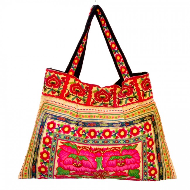 Grand sac ethnique safran India - Accessories - Boutique Nirvana