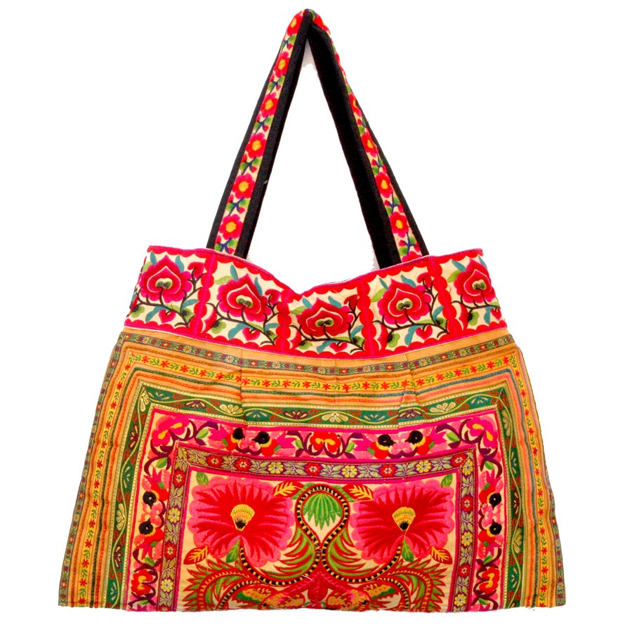 Grand sac ethnique safran India - Accessories - Boutique Nirvana