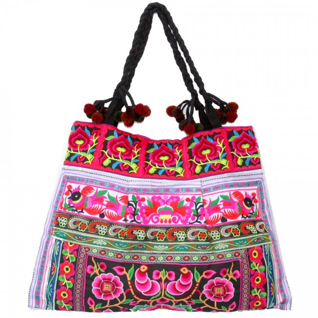 Grand sac ethnique noir India - Accessories - Boutique Nirvana