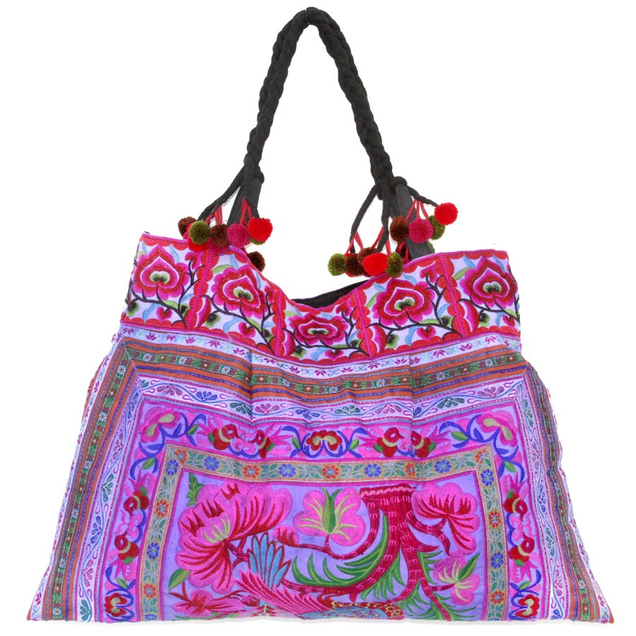 Sac ethnique mauve India - ACCESSOIRES - Boutique Nirvana