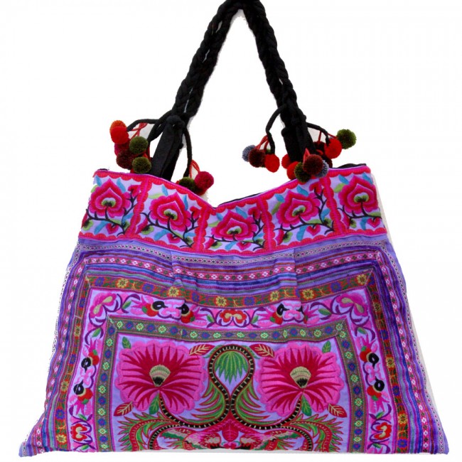Sac ethnique mauve India - ACCESSOIRES - Boutique Nirvana