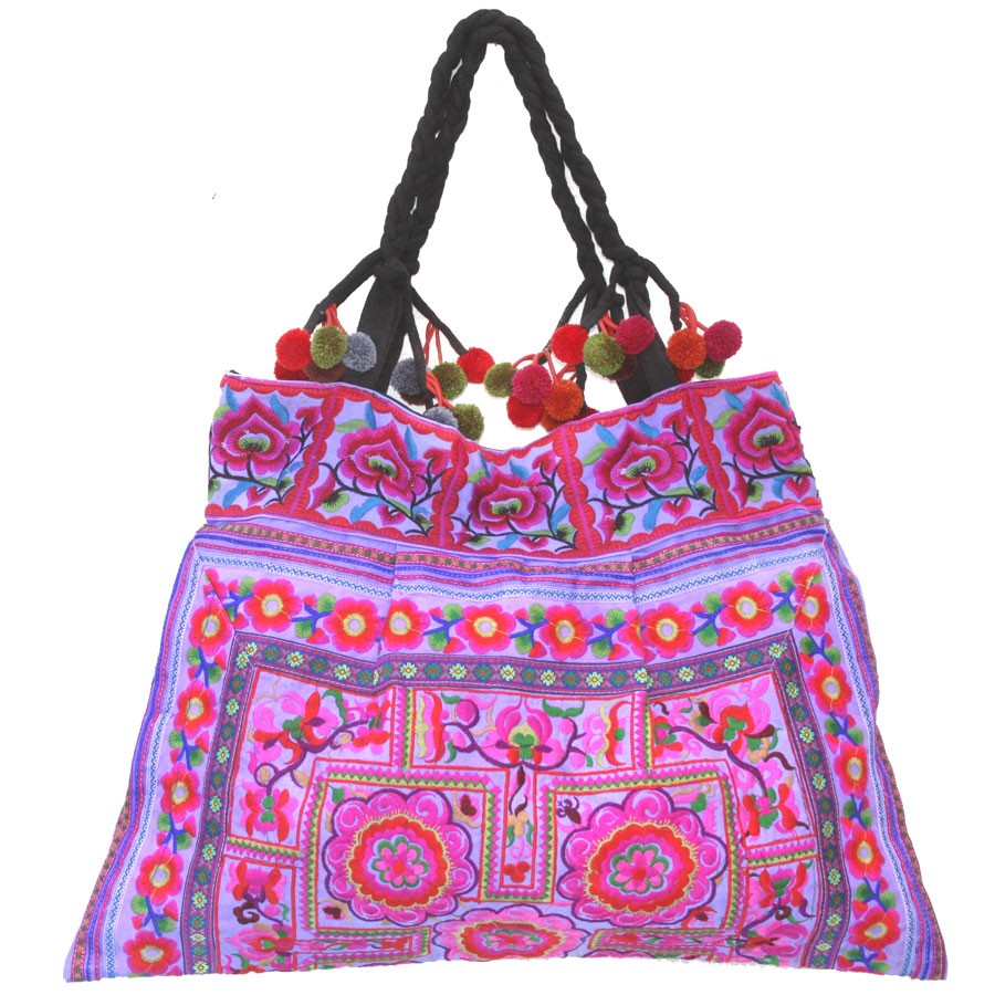 Sac ethnique mauve India - ACCESSOIRES - Boutique Nirvana