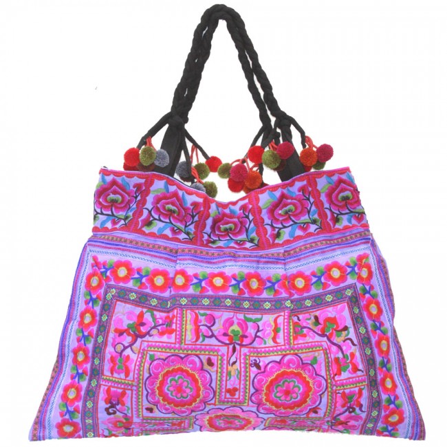 Sac ethnique mauve India - ACCESSOIRES - Boutique Nirvana