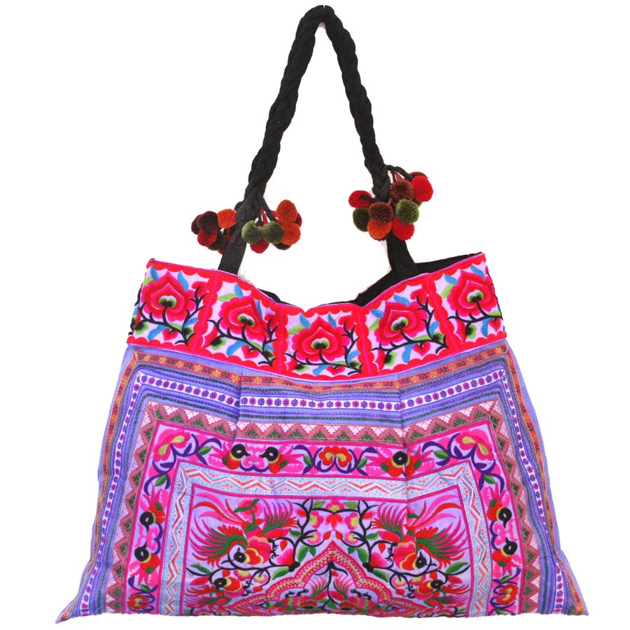 Sac ethnique mauve India - ACCESSOIRES - Boutique Nirvana