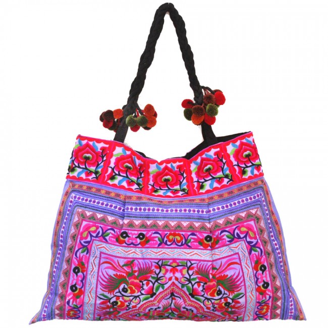 Sac ethnique mauve India - ACCESSOIRES - Boutique Nirvana