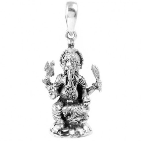 Pendentif Ganesh en Argent (3) - Silver Jewellery - Boutique Nirvana