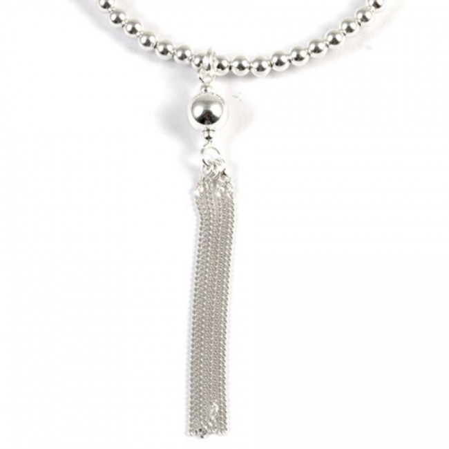 Bracelet argent pompon - 0 - Boutique Nirvana