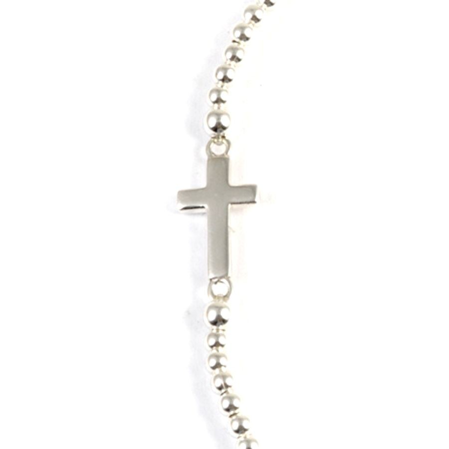 Bracelet croix argent élastique - Accueil - Boutique Nirvana
