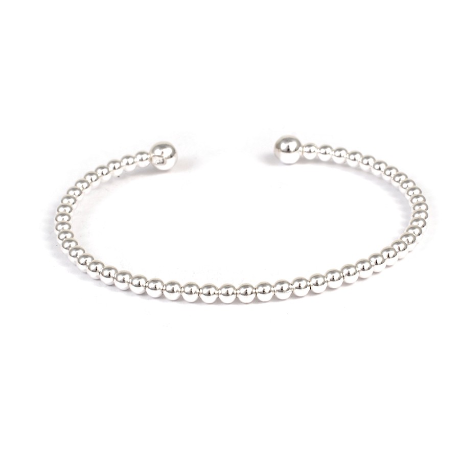 Bracelet jonc perles argent - Home - Boutique Nirvana