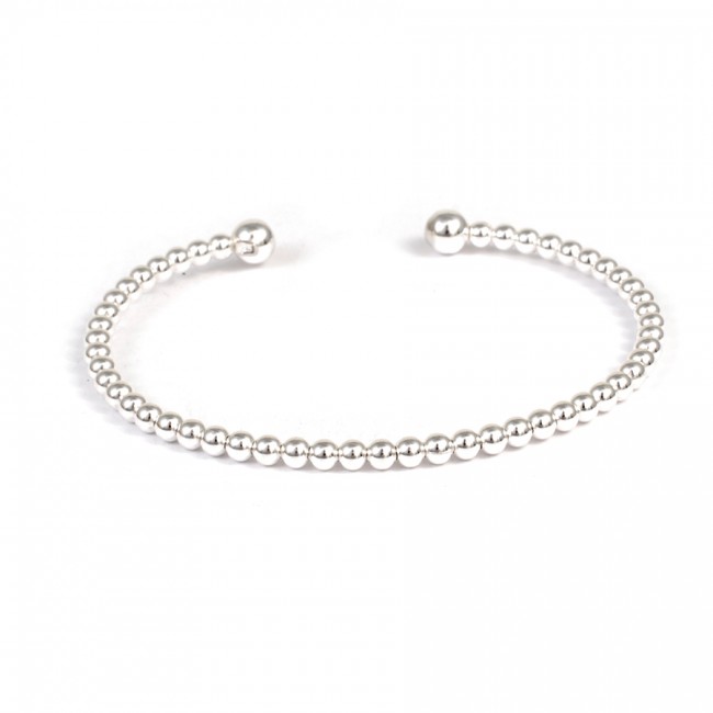 Bracelet jonc perles argent - Home - Boutique Nirvana