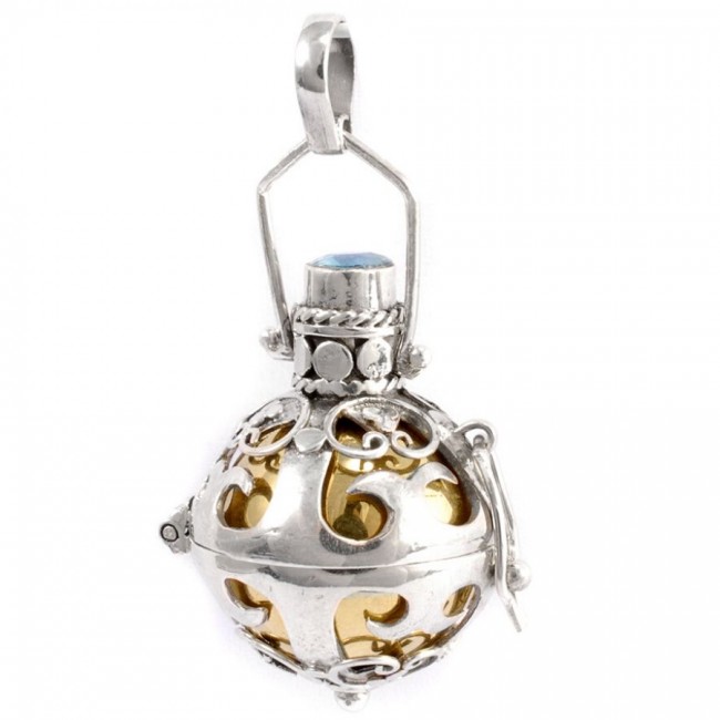 Bola cage argent Kavindi - Silver Jewellery - Boutique Nirvana