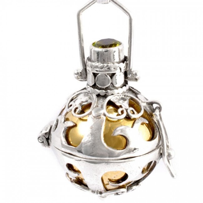 Bola de grossesse argent et pierres Kavindi - BIJOUX ARGENT - Boutique Nirvana