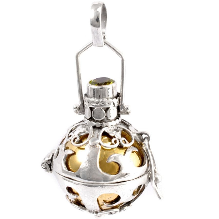 Bola de grossesse argent et pierres Kavindi - BIJOUX ARGENT - Boutique Nirvana