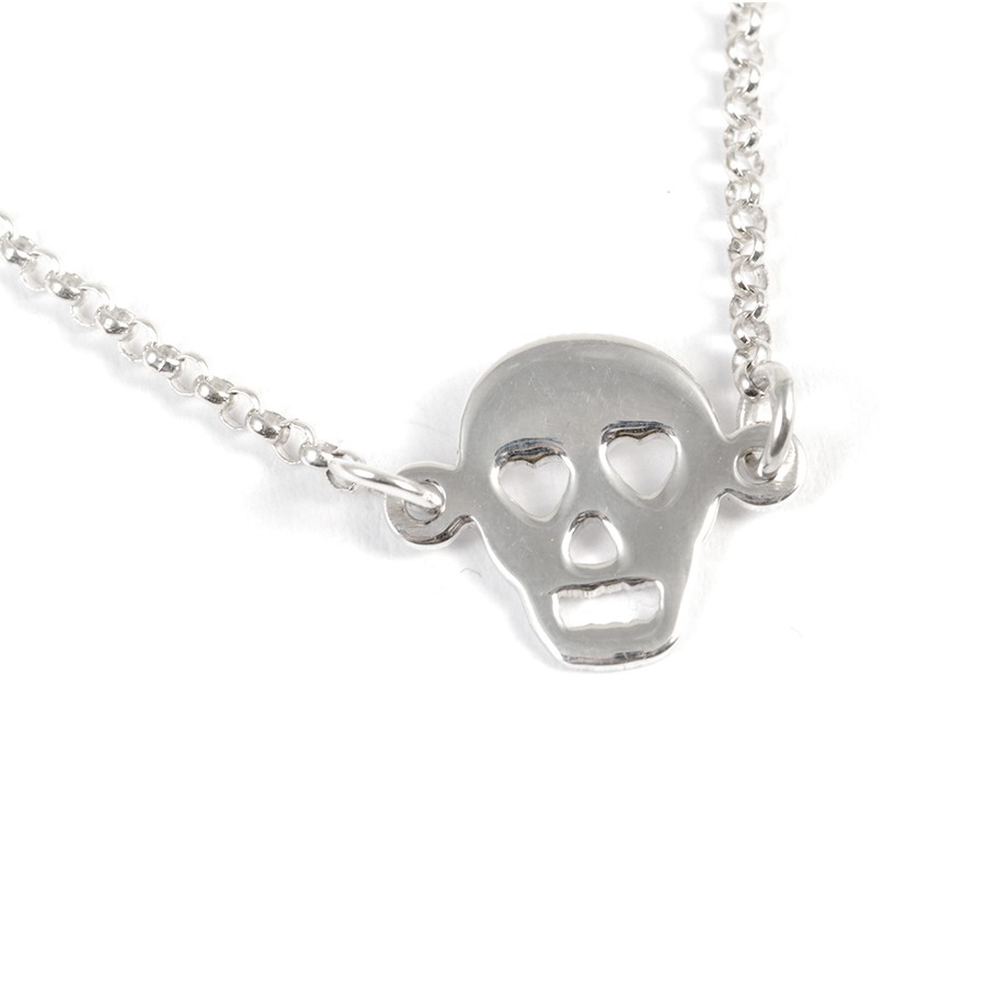 Bracelet chaine argent tête de mort - BIJOUX ARGENT - Boutique Nirvana