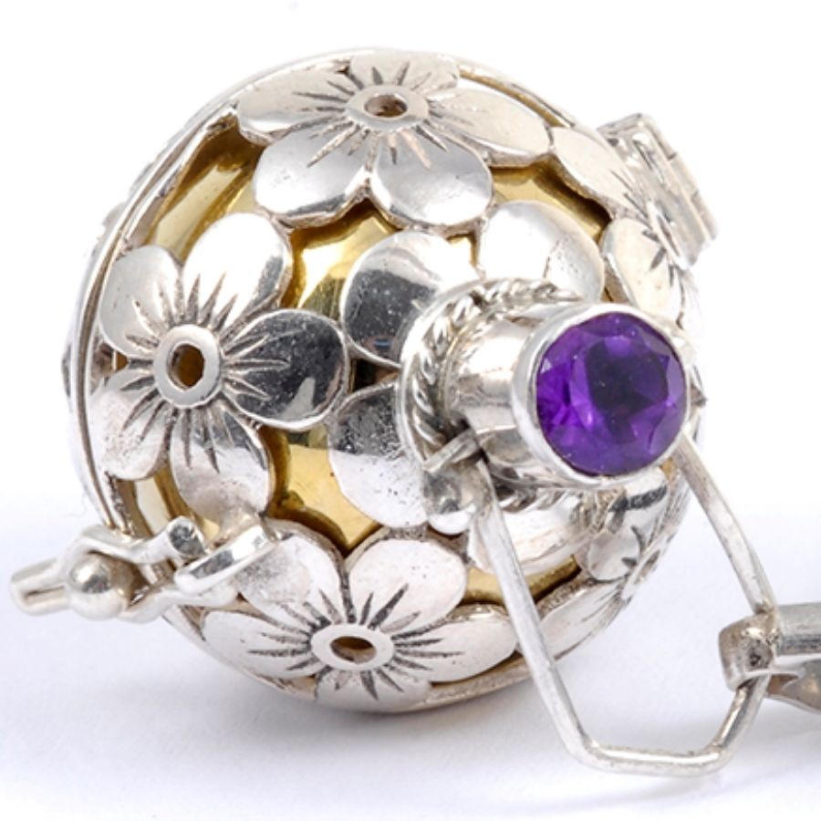Boule porte-bonheur argent Tiaré - BIJOUX ARGENT - Boutique Nirvana