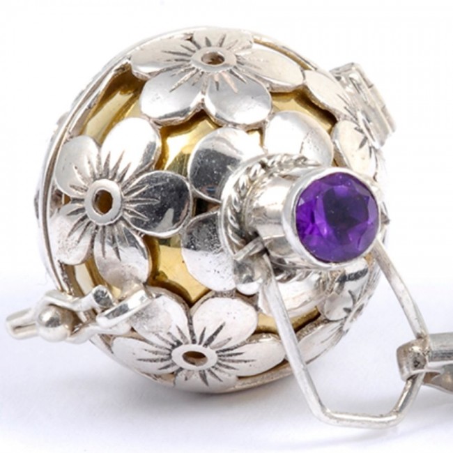 Boule porte-bonheur argent Tiaré - BIJOUX ARGENT - Boutique Nirvana